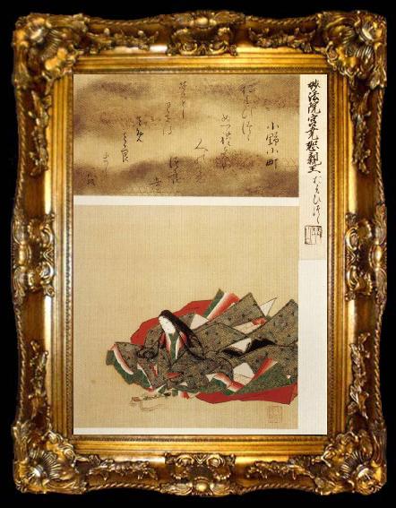 framed  unknow artist Poetess Onono-Komaki, ta009-2